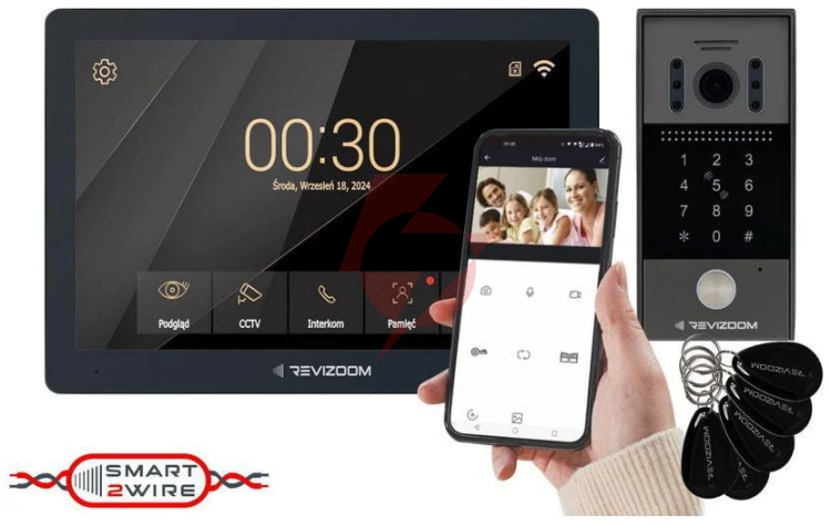 Wideodomofon revizoom rm-t203hd black/rc-212hd-ck1