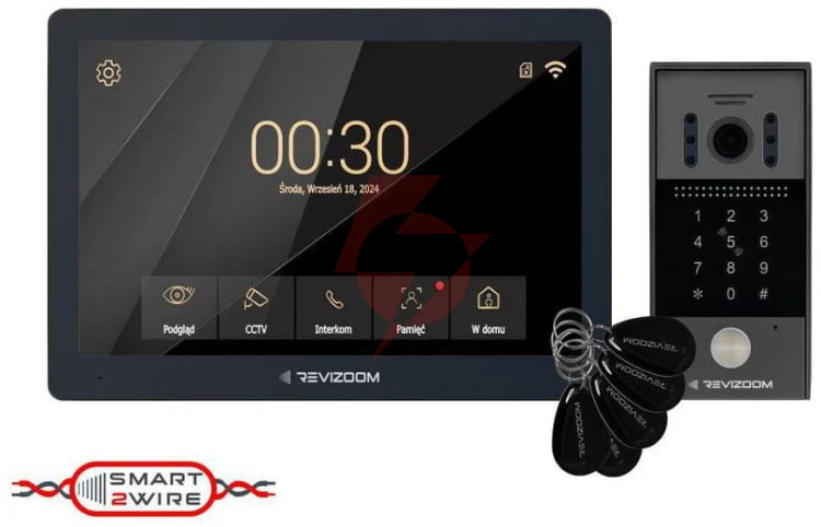 Wideodomofon revizoom rm-t203hd black/rc-212hd-ck1