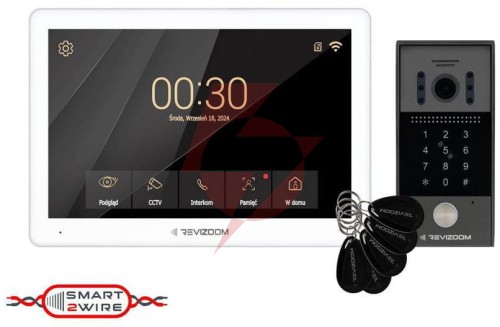 Wideodomofon revizoom rm-t203hd white/rc-212hd-ck1