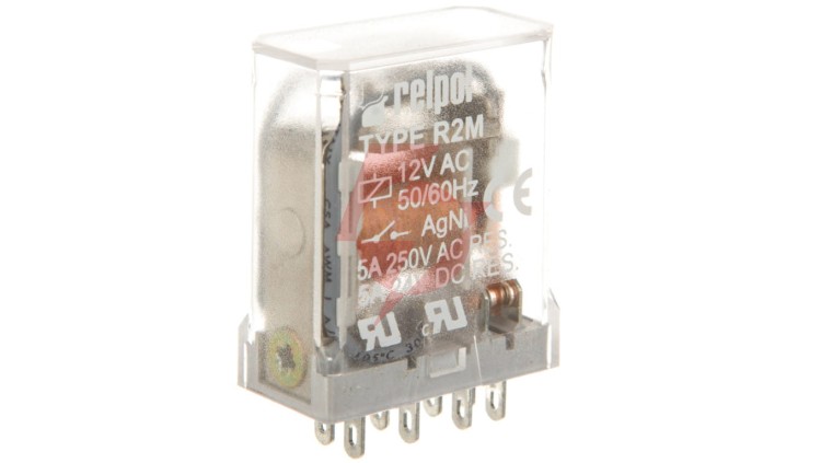 Przekaźnik przemysłowy 2P 12V AC AgNi R2M-2012-23-5012 620484