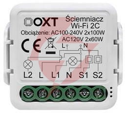 Moduł oxt mini ściemniacz 2 obwody wifi tuya t226