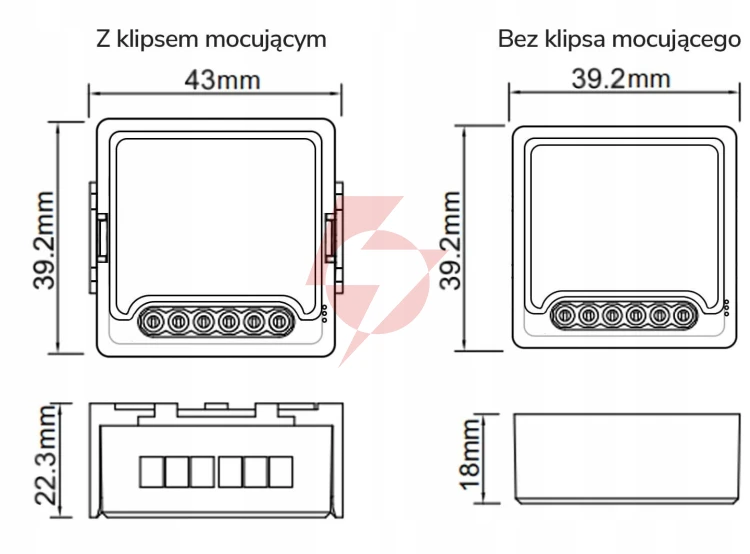 Moduł oxt mini ściemniacz 2 obwody wifi tuya t226