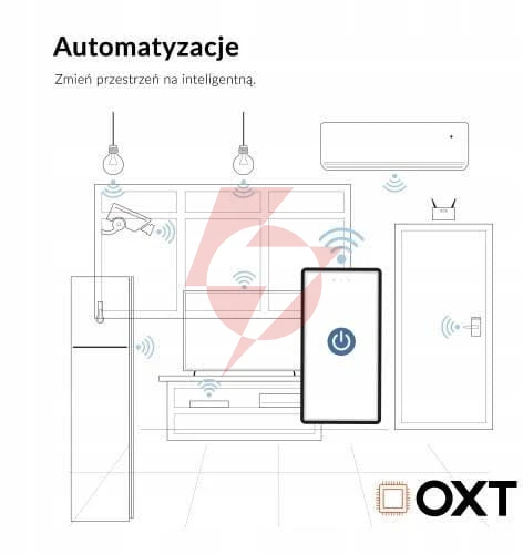 Moduł oxt przekaźnik 1 obwód pomiar 16a wifi tuya t220p