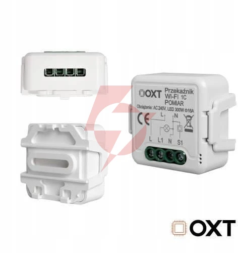 Moduł oxt przekaźnik 1 obwód pomiar 16a wifi tuya t220p