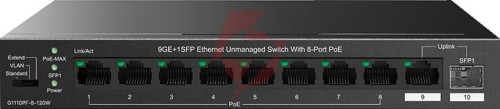 Switch poe tenda teg1110pf-8-120w