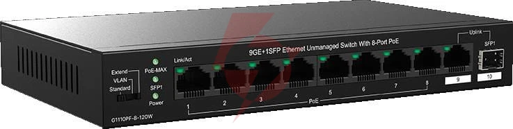 Switch poe tenda teg1110pf-8-120w