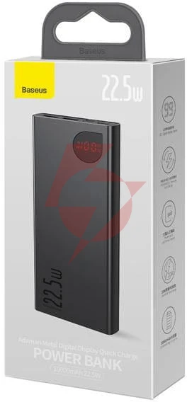 Powerbank baseus adaman metal ppad070001 10000mah 22,5w pd qc 3.0 2x usb-a 1x usb-c + kabel