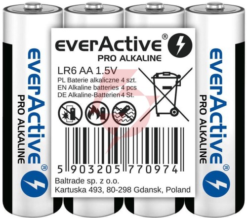 Bateria lr6 (aa) everactive pro alcaline (folia 4 szt.)