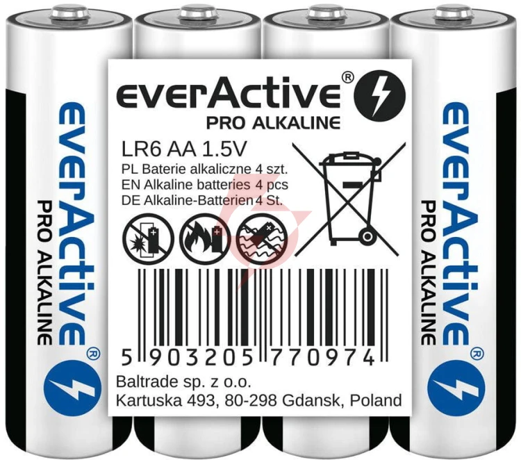 Bateria lr6 (aa) everactive pro alcaline (folia 4 szt.)