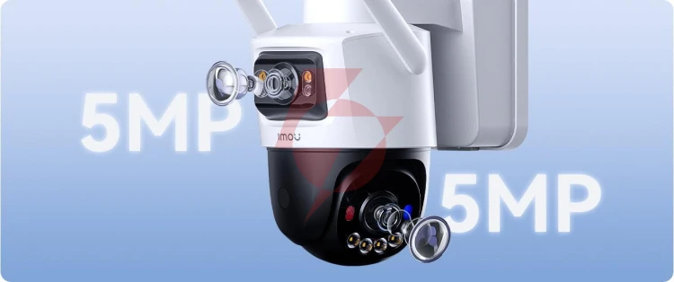 Kamera ip imou aov dual 10mp (5mp+5mp) z panelem solarnym 2.4ghz wifi+4g