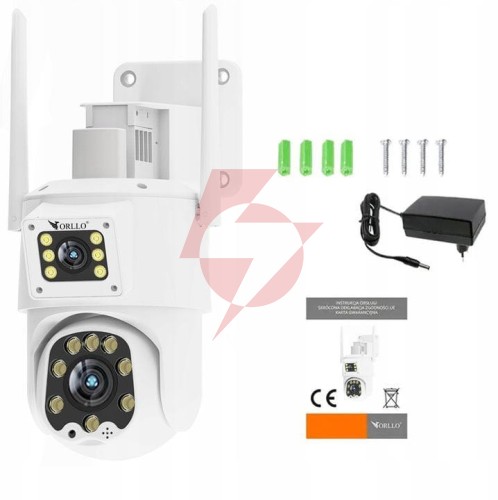 Kamera ip orllo tz8 dual 4mp+4mp 4g sim lte wi-fi