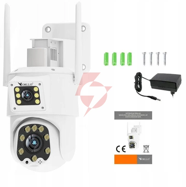 Kamera ip orllo tz8 dual 4mp+4mp 4g sim lte wi-fi