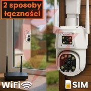 Kamera ip orllo tz8 dual 4mp+4mp 4g sim lte wi-fi