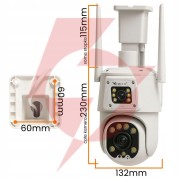 Kamera ip orllo tz8 dual 4mp+4mp 4g sim lte wi-fi