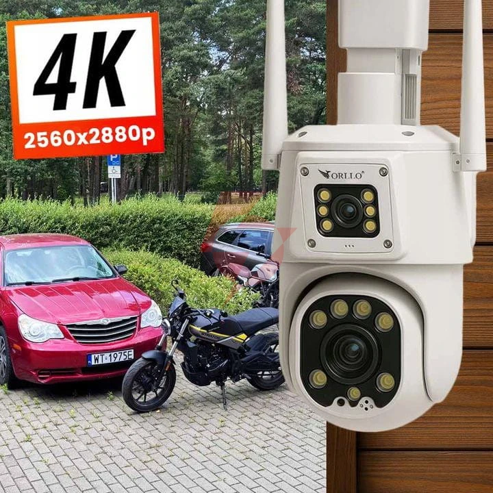 Kamera ip orllo tz8 dual 4mp+4mp 4g sim lte wi-fi