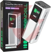 Powerbank greencell powerplay ultra 25200mah szybkie ładowanie 140w 2x usb-c pd 1x usb-a
