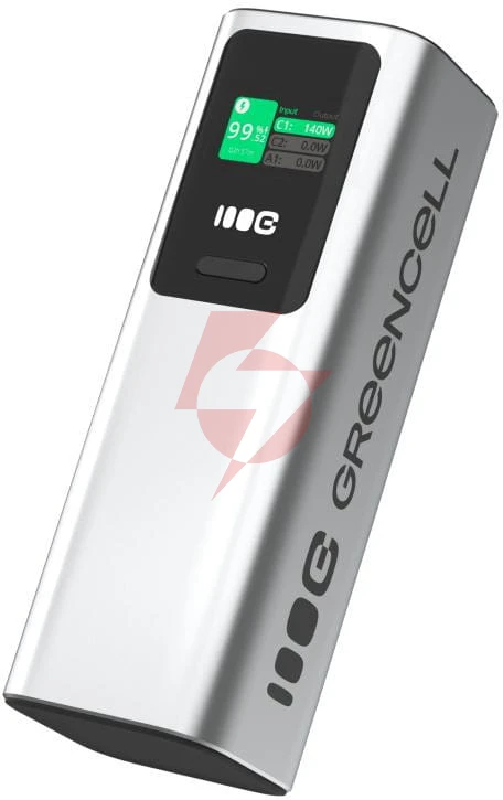 Powerbank greencell powerplay ultra 25200mah szybkie ładowanie 140w 2x usb-c pd 1x usb-a