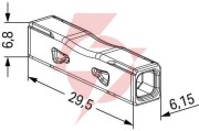 Szybkozłączka przelotowa uniwersalna linka/drut 2x 0,2-4mm2 wago 2773-2401 (paczka 100szt.)