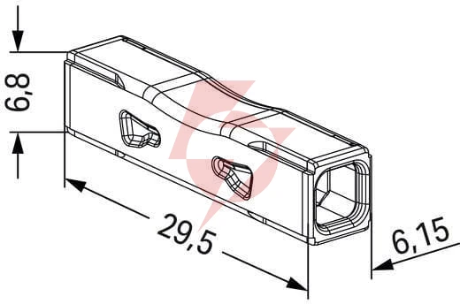 Szybkozłączka przelotowa uniwersalna linka/drut 2x 0,2-4mm2 wago 2773-2401 (paczka 100szt.)