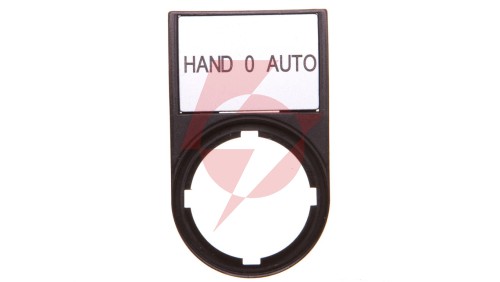Tabliczka opisowa HAND-0-AUTO 50x30mm czarna 22mm prostokątna M22S-ST-D12 216493