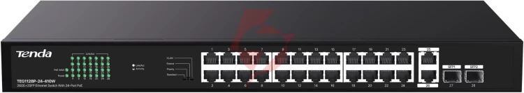 Switch poe tenda teg1128p-24-410w
