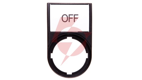Tabliczka opisowa OFF 50x30mm czarna 22mm prostokątna M22S-ST-GB5 218300