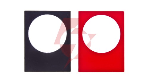 Tabliczka opisowa 30x40mm czarna/czerwona 22mm prostokatna ZB2BY2101