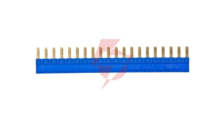 Złącze grzebieniowe 20-zębowe 36A 250V niebieskie do gniazd PI6 PIR6W PIR6WB PIR6WT PIR6WBT - ZG20-3 2608956