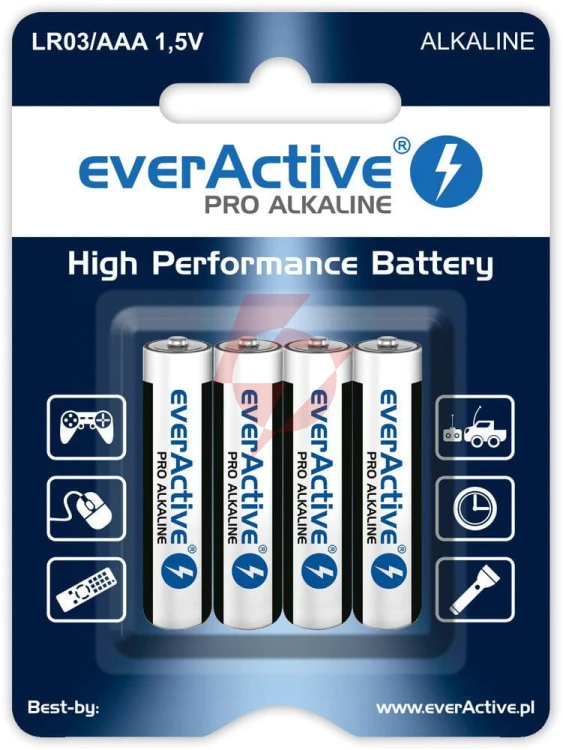 Bateria lr03 (aaa) everactive pro alcaline (blister 4 szt.)