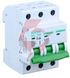 Wyłącznik nadmiarowoprądowy,6ka,b,3-pola,50a gacia sb6l b 3p 50a