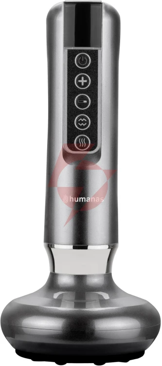 Masażer antycellulitowy z funkcją bańki chińskiej humanas dermasmooth - szary