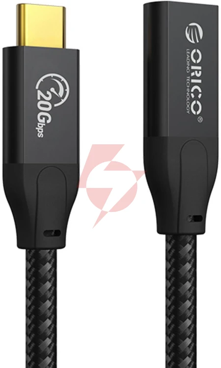 Przedłużacz usb orico usb-c 3.2 20gbps, 4k, 100w, 1m
