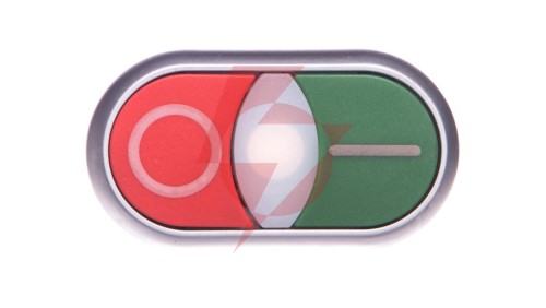 Napęd przycisku podwójny zielony/czerwony /I-O/ 22mm IP66 z podświetleniem z samopowrotem M22-DDLF-GR-X1/X0 284814