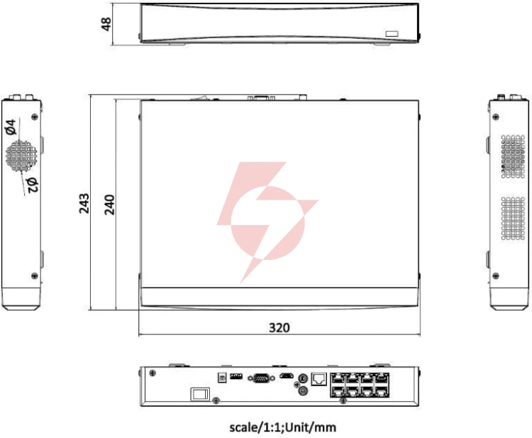 Rejestrator ip hikvision ds-7608nxi-k1/8p d pl