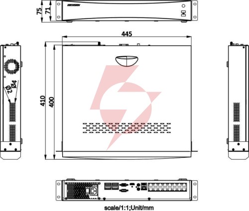 Rejestrator ip hikvision ds-7732nxi-k4/16p d alarm16+9 pl
