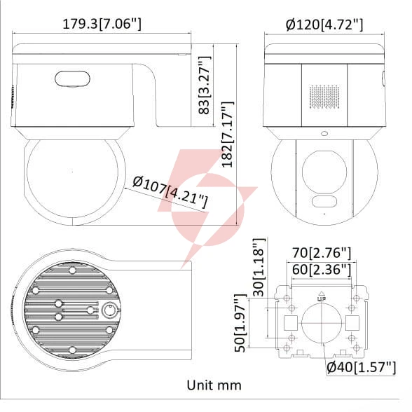 Kamera ip hikvision ds-2de3a400bw-de f1 t5 pl