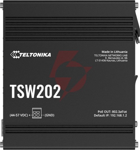 Teltonika tsw202 switch przemysłowy zarządzalny 8xfe 2xsfp poe+ (tsw202000000) din