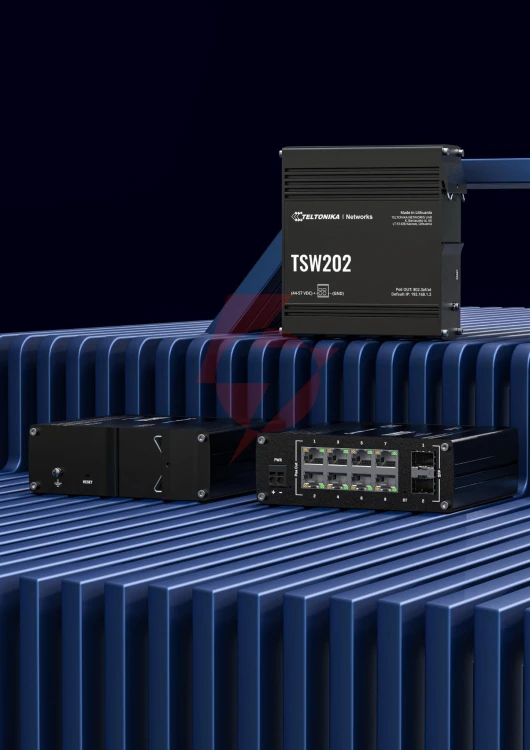 Teltonika tsw202 switch przemysłowy zarządzalny 8xfe 2xsfp poe+ (tsw202000000) din