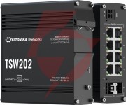Teltonika tsw202 switch przemysłowy zarządzalny 8xfe 2xsfp poe+ (tsw202000000) din