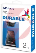 Adata dashdrive durable hd650 2tb 2.5'' usb3.1 niebieski