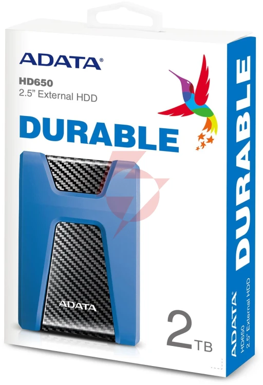 Adata dashdrive durable hd650 2tb 2.5'' usb3.1 niebieski