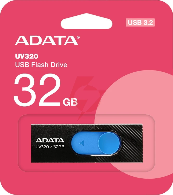 Adata pendrive uv320 32gb usb 3.2 gen1 czarno-niebieski