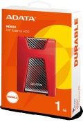 Adata dashdrive durable hd650 1tb 2.5'' usb3.0 czerwony