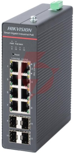 Switch hikvision ds-3t1512hp-si-8p4fkit(240w) linkvu