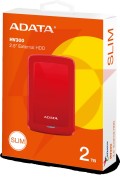 Dysk zewnętrzny adata dashdrive hv300 2tb 2.5 usb3.1 czerwony