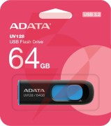 Adata pendrive uv128 64gb usb 3.2 gen1 czarno - niebieski