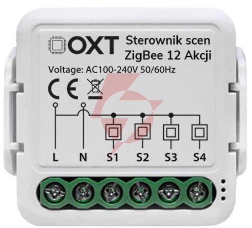 Moduł oxt mini sterownik scen 12 akcji 230v zigbee tuya t254