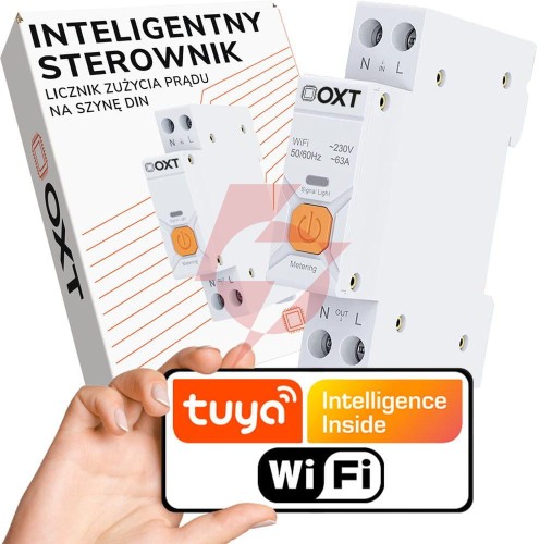 Inteligentny sterownik oxt | 63a | licznik | wifi | tuya t335