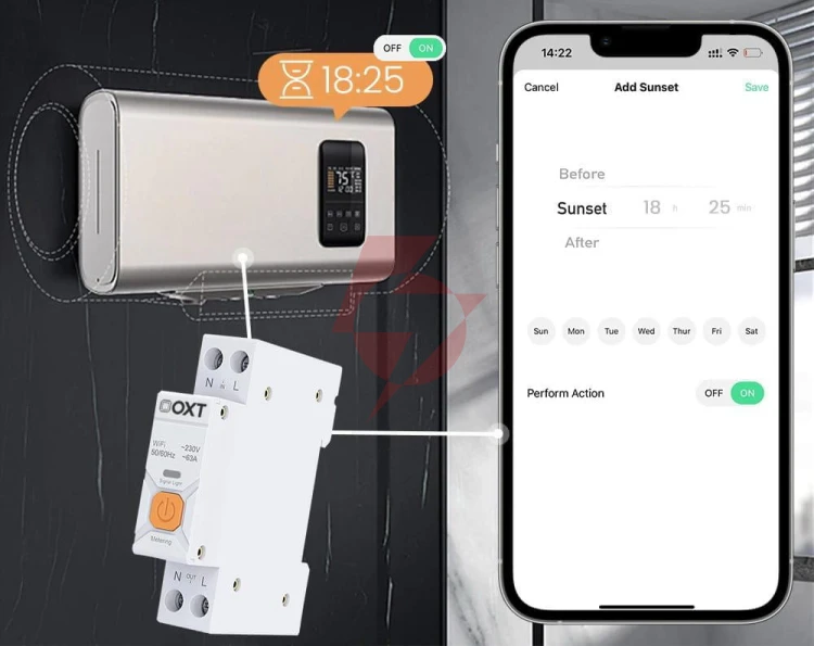 Inteligentny sterownik oxt | 63a | licznik | wifi | tuya t335