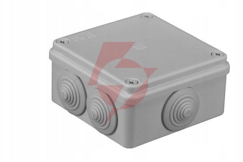 Puszka hermetyczna 100 x 100 x 50 dławik ip65 bezhalogenowa, szara pawbol s-box 106